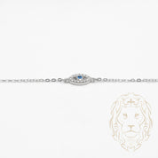 Bracelet - Argent mauvais oeil pavé de cz - BRS391