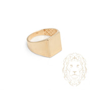 Ring - 10K yellow gold rectangular signet - RIG779