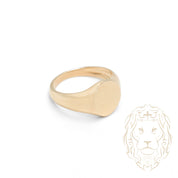 Bague - Or 10K jaune signet cercle - RIG780