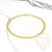 Bracelet - Or 10K jaune cuban link 5.3mm - BRG734