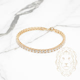 Bracelet - Or 10K jaune tennis pierres cz coupe rond 3.7mm - BRG640