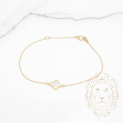 Bracelet - Or 18K jaune trèfle en nacre 8.5mm - BRG644