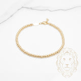 Bracelet - Or 10K jaune perles polies 3mm - BRG645