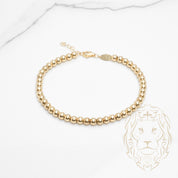 Bracelet - Or 10K jaune perles polies 4mm - BRG646