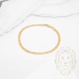 Bracelet - Or 10K jaune marin plat 4mm - BRG658