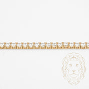 Bracelet - Or 10K jaune tennis pierres cz coupe rond 3.7mm - BRG640