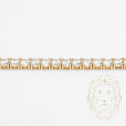 Bracelet - Or 10K jaune tennis pierres cz coupe rond 4.25mm - BRG641