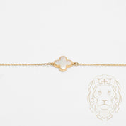 Bracelet - Or 18K jaune trèfle en nacre 8.5mm - BRG644