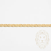 Bracelet - Or 10K jaune curb biseauté 4mm - BRG659