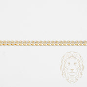 Bracelet - Or 10K deux tons jaune & blanc curb biseauté coupe diamant 4mm - BRG660