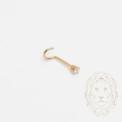 Piercing de nez - Or 14K jaune diamant naturel 0.03CT coupe rond brillant 2mm - BCGD001