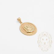 Pendentif - Or 10K jaune médaillon vierge Marie - PEG744