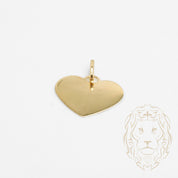 Pendentif - Or 10K jaune médaillon coeur gravable - PEG752
