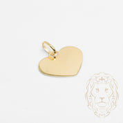 Pendentif - Or 10K jaune médaillon coeur gravable - PEG752