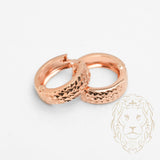 Hoops - Or 10K rose coupe diamant 5mm X 11mm - BOG873