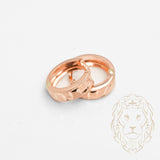 Hoops - Or 10K rose motif medusa coupe diamant 5mm X 11mm - BOG875