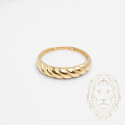 Bague - Or 10K jaune twist mince - RIG805