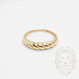 Bague - Or 10K jaune twist mince - RIG805