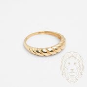 Bague - Or 10K jaune twist mince - RIG805