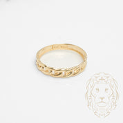 Bague - Or 10K jaune curb link - RIG813