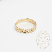 Bague - Or 10K jaune curb link - RIG813