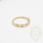 Bague - Or 10K jaune marin puff 4mm - RIG814