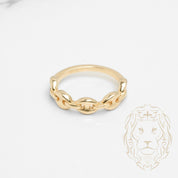 Bague - Or 10K jaune marin puff 5mm - RIG815