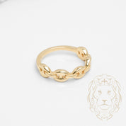 Bague - Or 10K jaune marin puff 5mm - RIG815