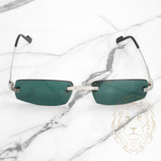 Lunettes Cartier – Première de Cartier argent avec verres verts CT0535S-002