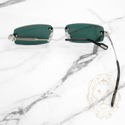 Lunettes Cartier – Première de Cartier argent avec verres verts CT0535S-002