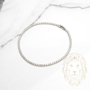 Bracelet - Or 14K blanc mini tennis 2.00CT coupe rond brillant 2mm - BRGL021