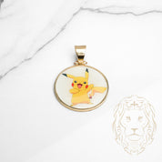 Pendentif - Or 10K jaune pendentif photo Pikachu - PEG753