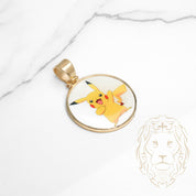 Pendentif - Or 10K jaune pendentif photo Pikachu - PEG753