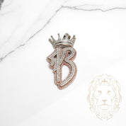 Pendentif Lettre en Or Rose & Diamants Custom - Projet sur mesure – Dépôt