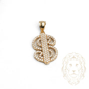 Pendentif - Or 10K jaune $ pavé de cz - PEG760