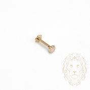 Piercing de nez - Or 10K jaune pierre cz coupe coeur 3.3mm - BCG013