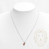 Collier - Argent pendentif pêche en pierres cz - CHS589