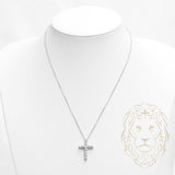 Collier - Argent pendentif croix en pierres cz - CHS590