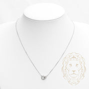 Collier - Argent pendentif cercle entrelacé pavé de cz - CHS592