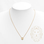 Collier - Argent plaqué or pendentif trèfle guilloché 10mm - CHS594