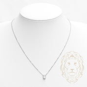 Collier - Argent pendentif solitaire pierre cz coupe ovale 0.75PTS - CHS595
