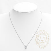 Collier - Argent pendentif solitaire pierre cz coupe ovale 1.50PTS - CHS597