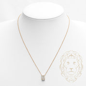 Collier - Argent plaqué or pendentif solitaire pierre cz coupe radiant 2.00PTS - CHS602