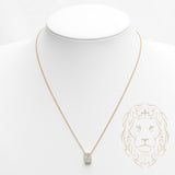 Collier - Argent plaqué or pendentif solitaire pierre cz coupe radiant 2.00PTS - CHS602