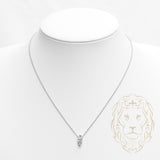 Collier - Argent pendentif solitaire pierre cz coupe marquise 1.00PTS - CHS603