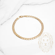 Bracelet - Or 10K jaune curb 4.6mm - BRG635