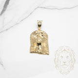 Pendentif - Or 10K jaune tête de Jésus avec pierre cz - PEG732