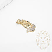 Pendentif - Or 10K jaune mains en prière pavé de cz - PEG733