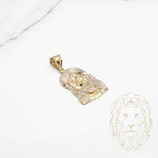 Pendentif - Or 10K deux tons jaune & blanc tête de Jésus - PEG735