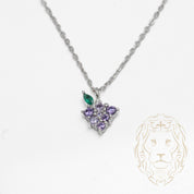 Collier - Argent pendentif raisins en pierres cz - CHS587